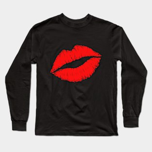 Kiss,kissing,kiss lips,kiss lover red lips Long Sleeve T-Shirt
